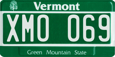 VT license plate XMO069