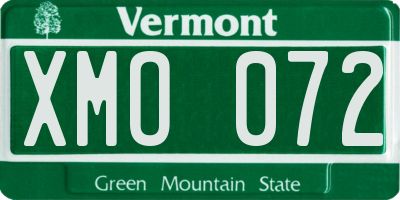 VT license plate XMO072