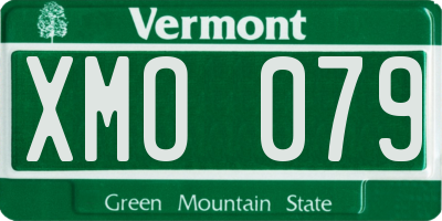 VT license plate XMO079