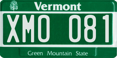 VT license plate XMO081