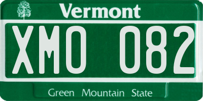 VT license plate XMO082