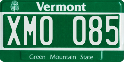 VT license plate XMO085