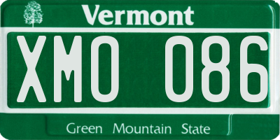 VT license plate XMO086