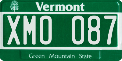 VT license plate XMO087