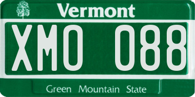 VT license plate XMO088