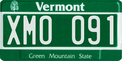 VT license plate XMO091
