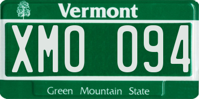 VT license plate XMO094