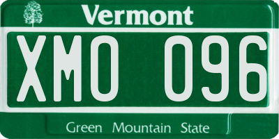 VT license plate XMO096