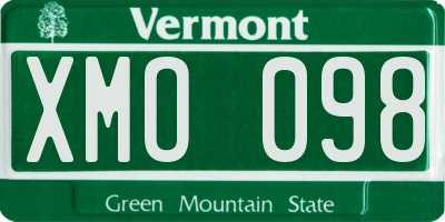 VT license plate XMO098