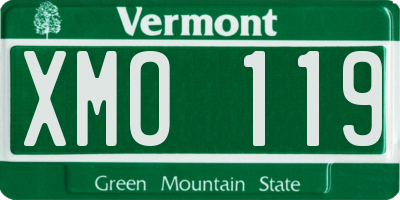 VT license plate XMO119