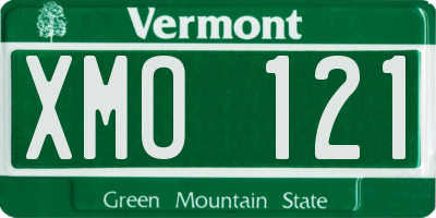 VT license plate XMO121