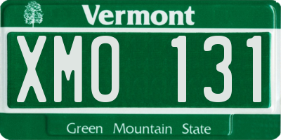 VT license plate XMO131