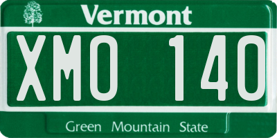 VT license plate XMO140