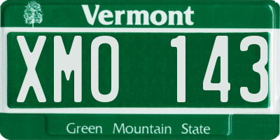 VT license plate XMO143