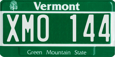 VT license plate XMO144