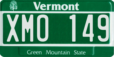 VT license plate XMO149