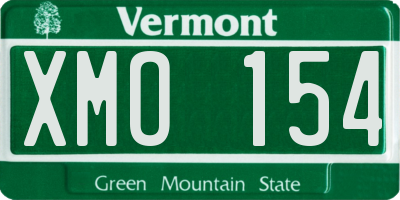 VT license plate XMO154