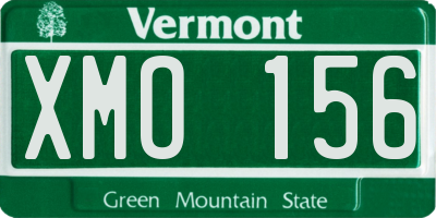 VT license plate XMO156