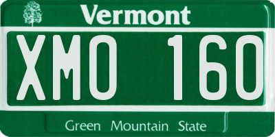 VT license plate XMO160