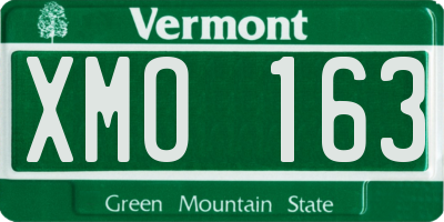 VT license plate XMO163