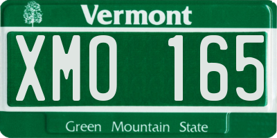 VT license plate XMO165