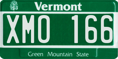 VT license plate XMO166