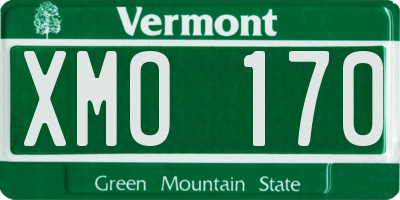 VT license plate XMO170