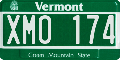 VT license plate XMO174