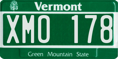VT license plate XMO178