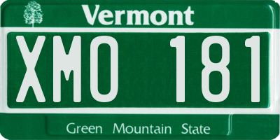 VT license plate XMO181