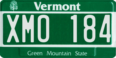 VT license plate XMO184