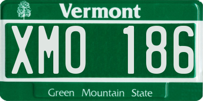 VT license plate XMO186