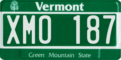 VT license plate XMO187