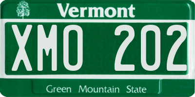 VT license plate XMO202