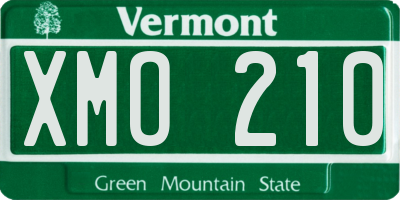 VT license plate XMO210
