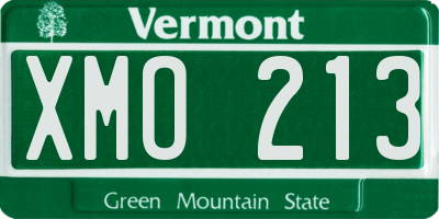 VT license plate XMO213