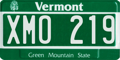 VT license plate XMO219