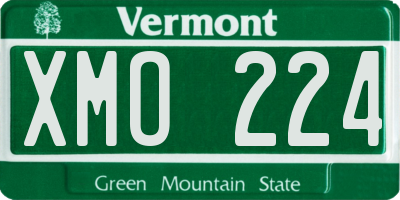 VT license plate XMO224