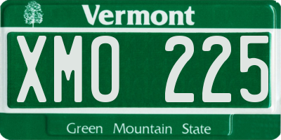 VT license plate XMO225