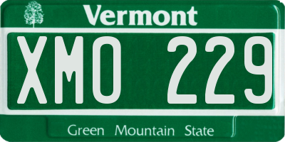 VT license plate XMO229