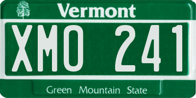 VT license plate XMO241