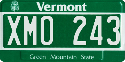 VT license plate XMO243