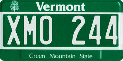 VT license plate XMO244