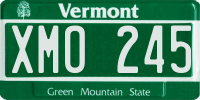 VT license plate XMO245