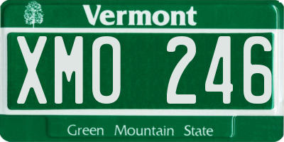VT license plate XMO246