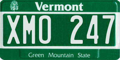 VT license plate XMO247