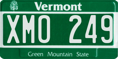 VT license plate XMO249