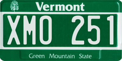 VT license plate XMO251