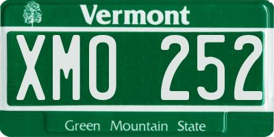 VT license plate XMO252