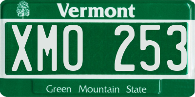 VT license plate XMO253